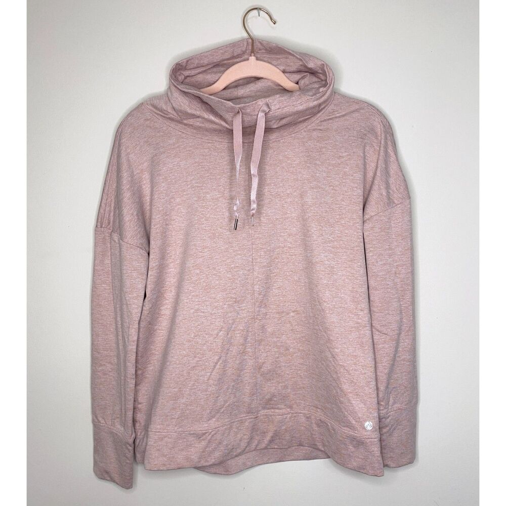 Apana Yoga Activewear Cowl Funnel Mock Turtleneck Pullover Shirt Women's Medium